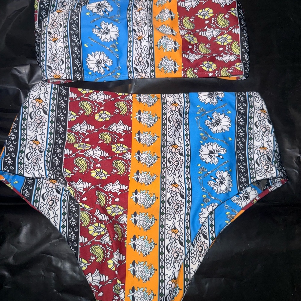 Colorful Patterned Bikini Set